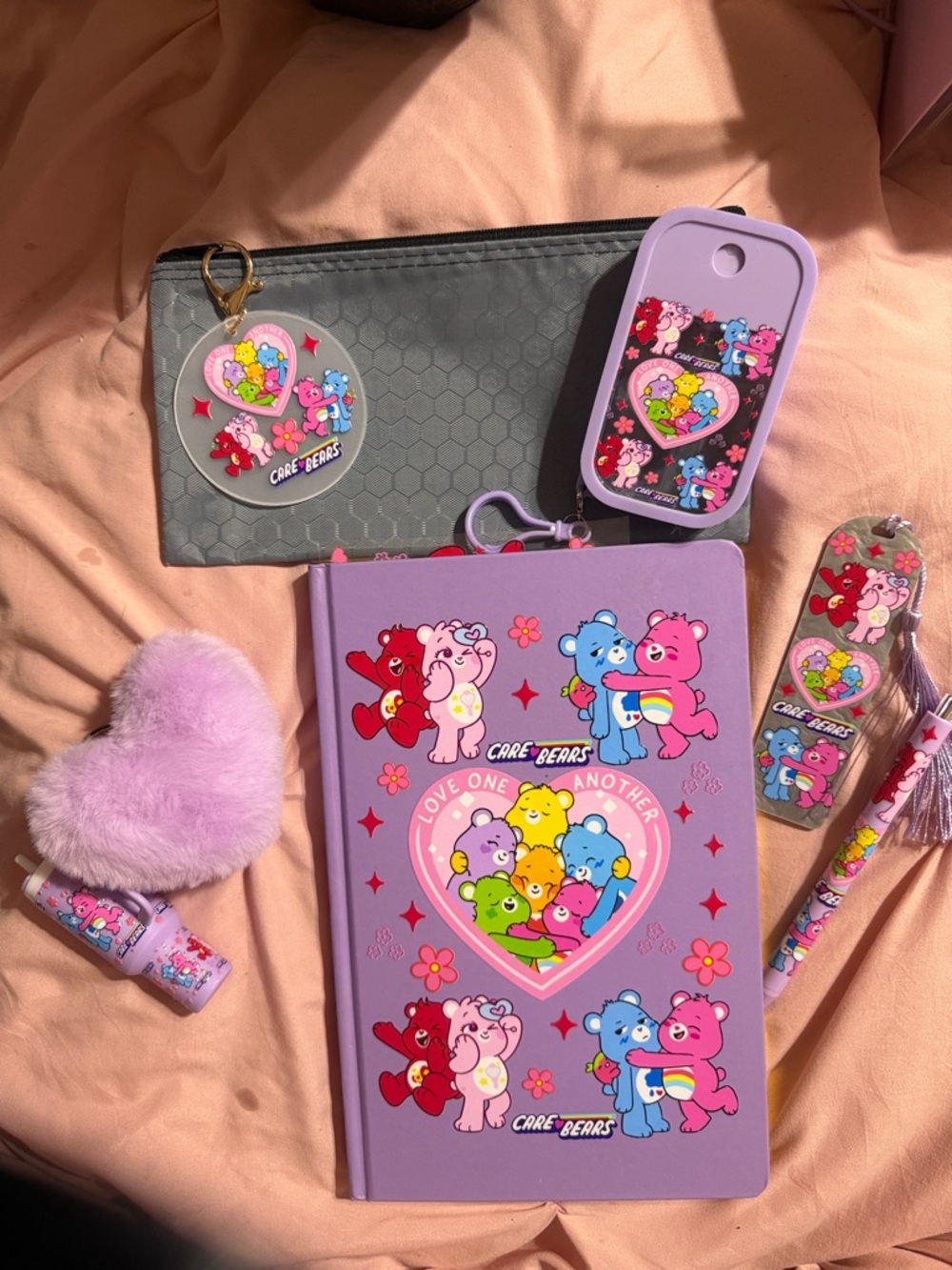 Care Bears Purple Journal and Matching Purple Accessories Set